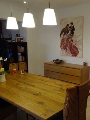 Essais à domicile en juillet 2012 avec un grand format sur le thème de la danse
