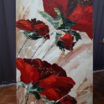 Grand tableau avec des pavots