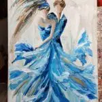 Tableau au format 73x92cm Lueurs du désir